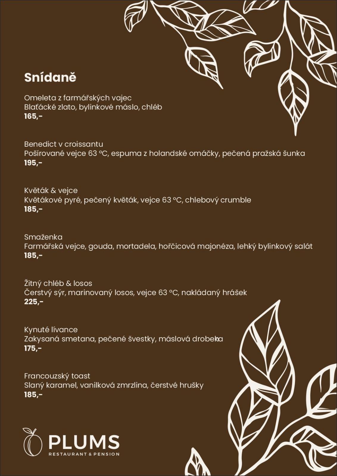 Snídaňové menu
